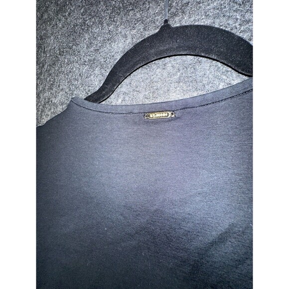 St. John Sport by Marie Gray Black T-Shirt with Embroidered Design - Size XL - Picture 6 of 7